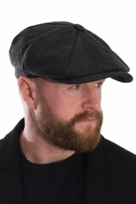 Heritage Traditions Charcoal Melton Newsboy Cap