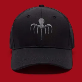 James Bond SPECTRE Symbol Embroidered Baseball Cap - Grey On Black