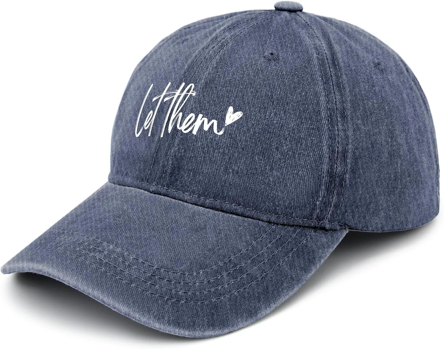 Let Them Funny hat for Men Funny Vintage Cotton Washed Baseball Caps Adjustable Dad Hat Crazy