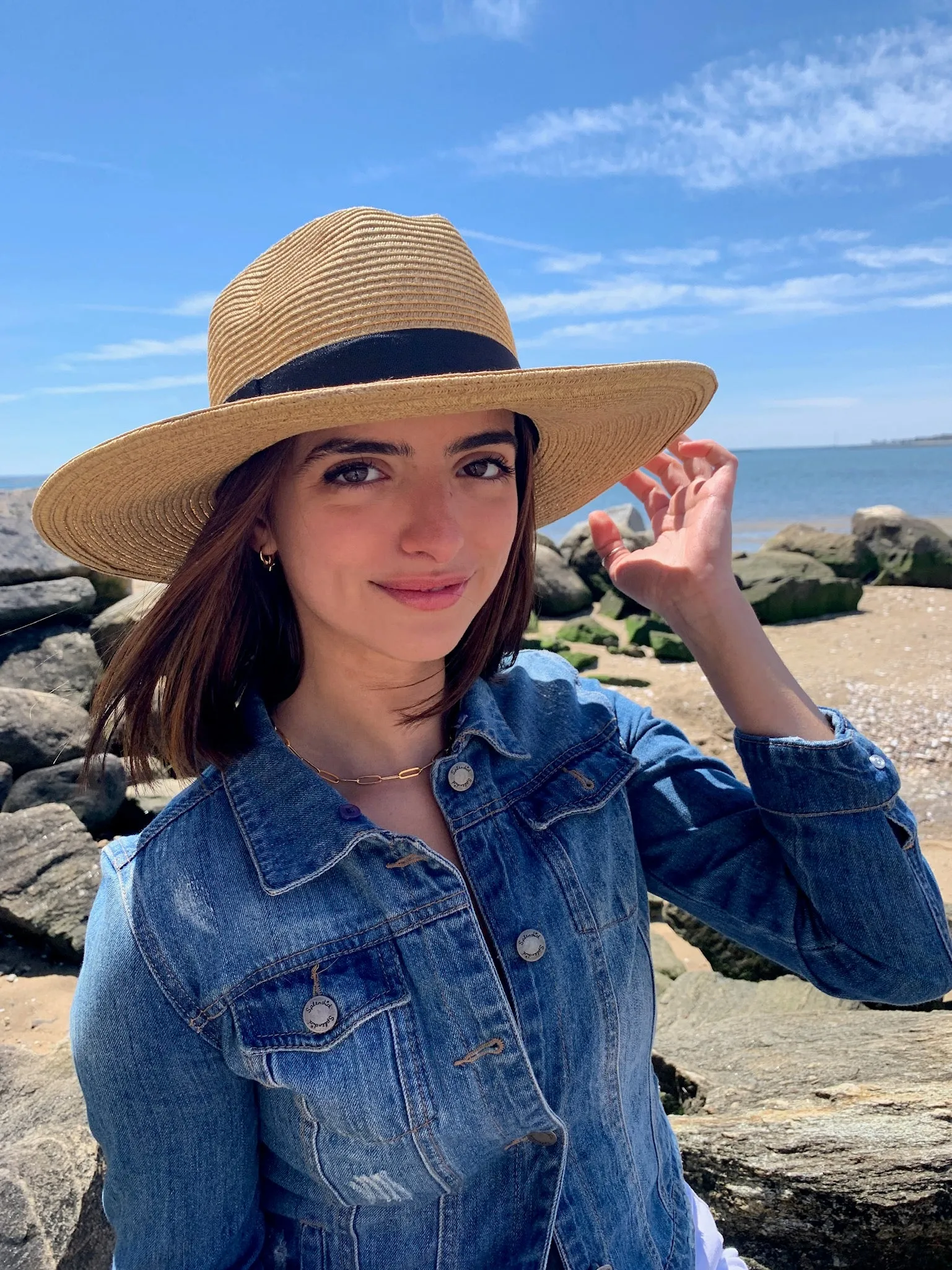 Lexi Foldable and Packable Panama Hat in Toast Tweed