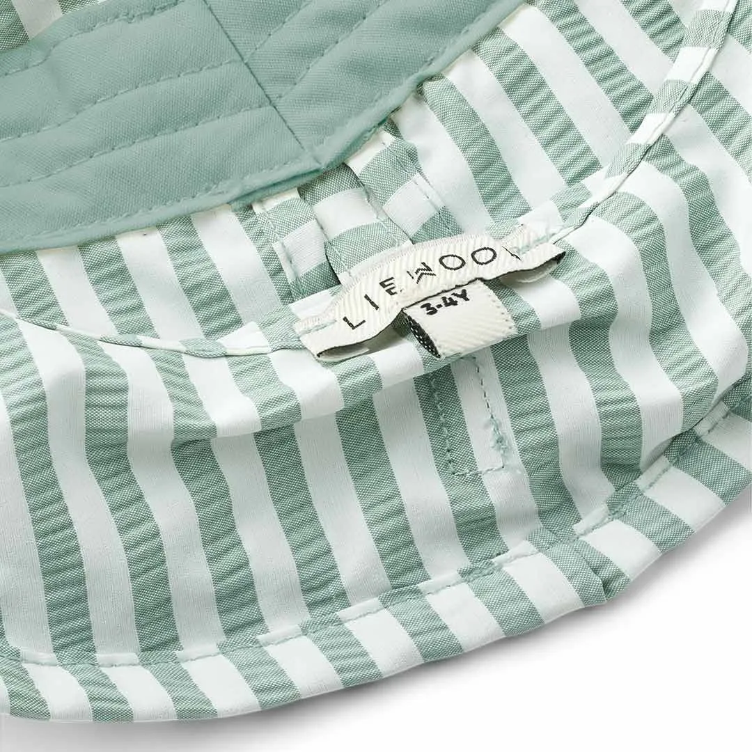 Liewood Damona Stripe Sun Hat - Peppermint / Crisp White