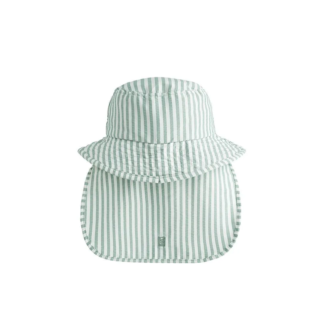 Liewood Damona Stripe Sun Hat - Peppermint / Crisp White