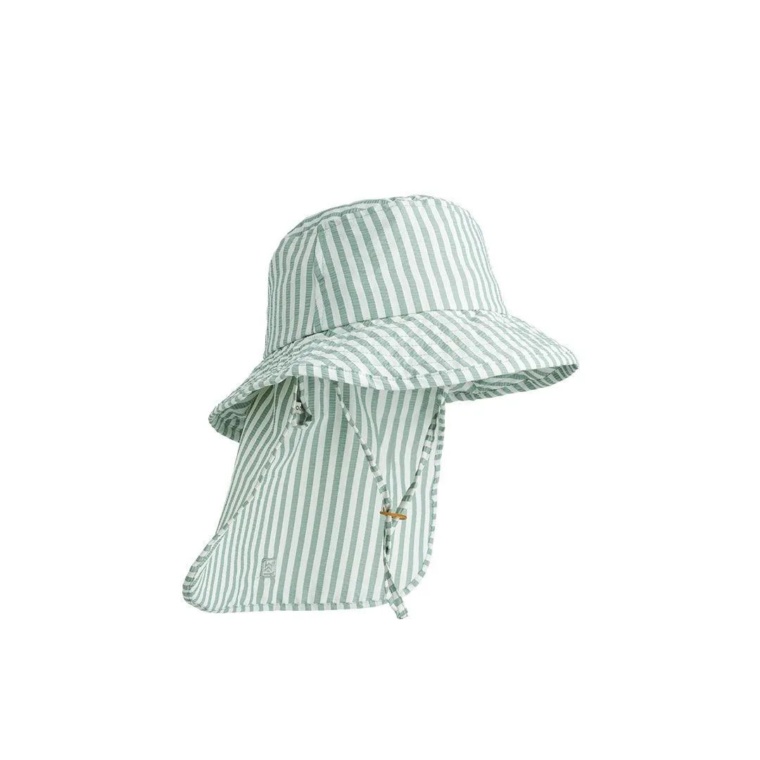 Liewood Damona Stripe Sun Hat - Peppermint / Crisp White