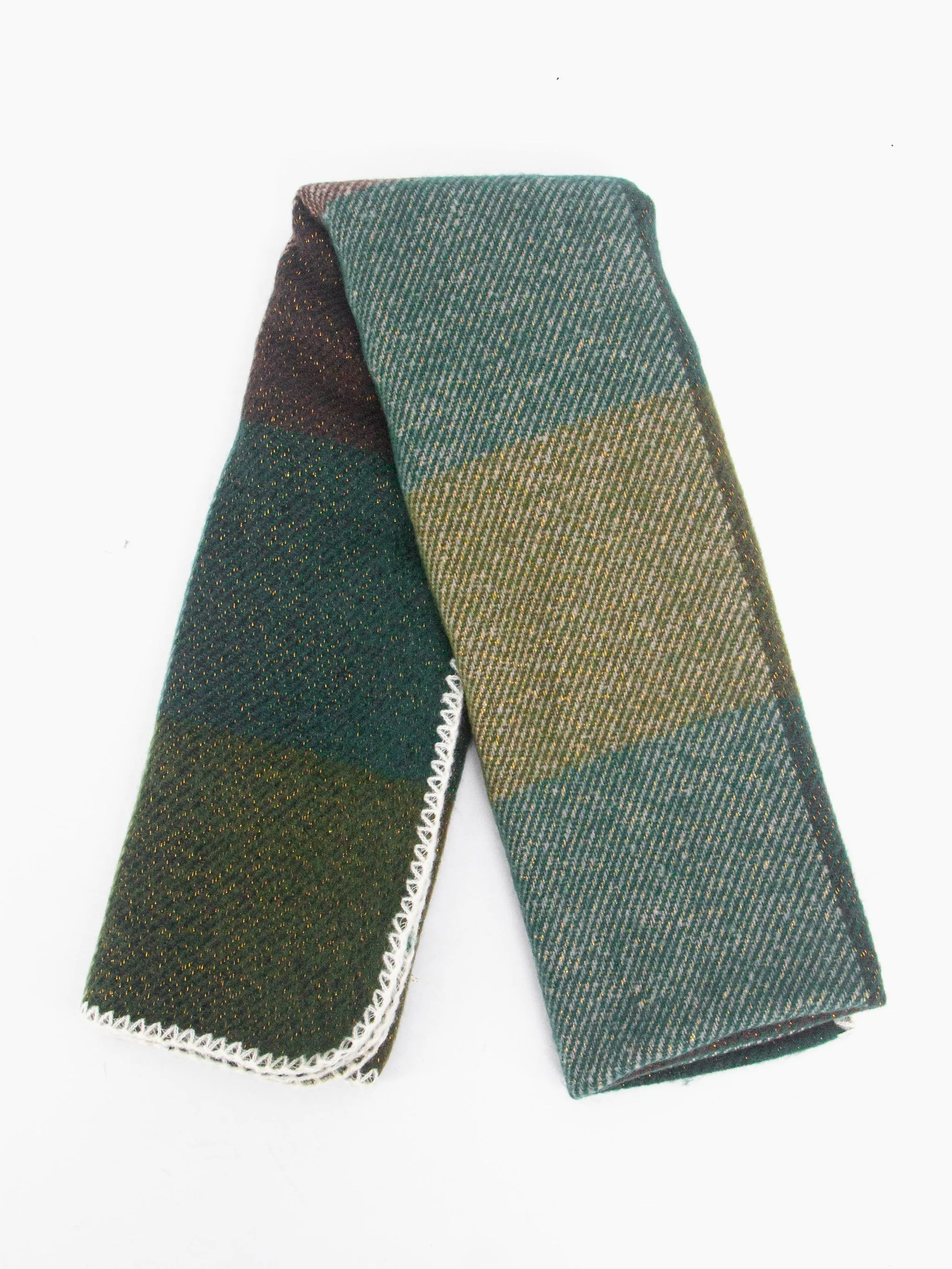Logan Heavyweight Scarf - Green, Check