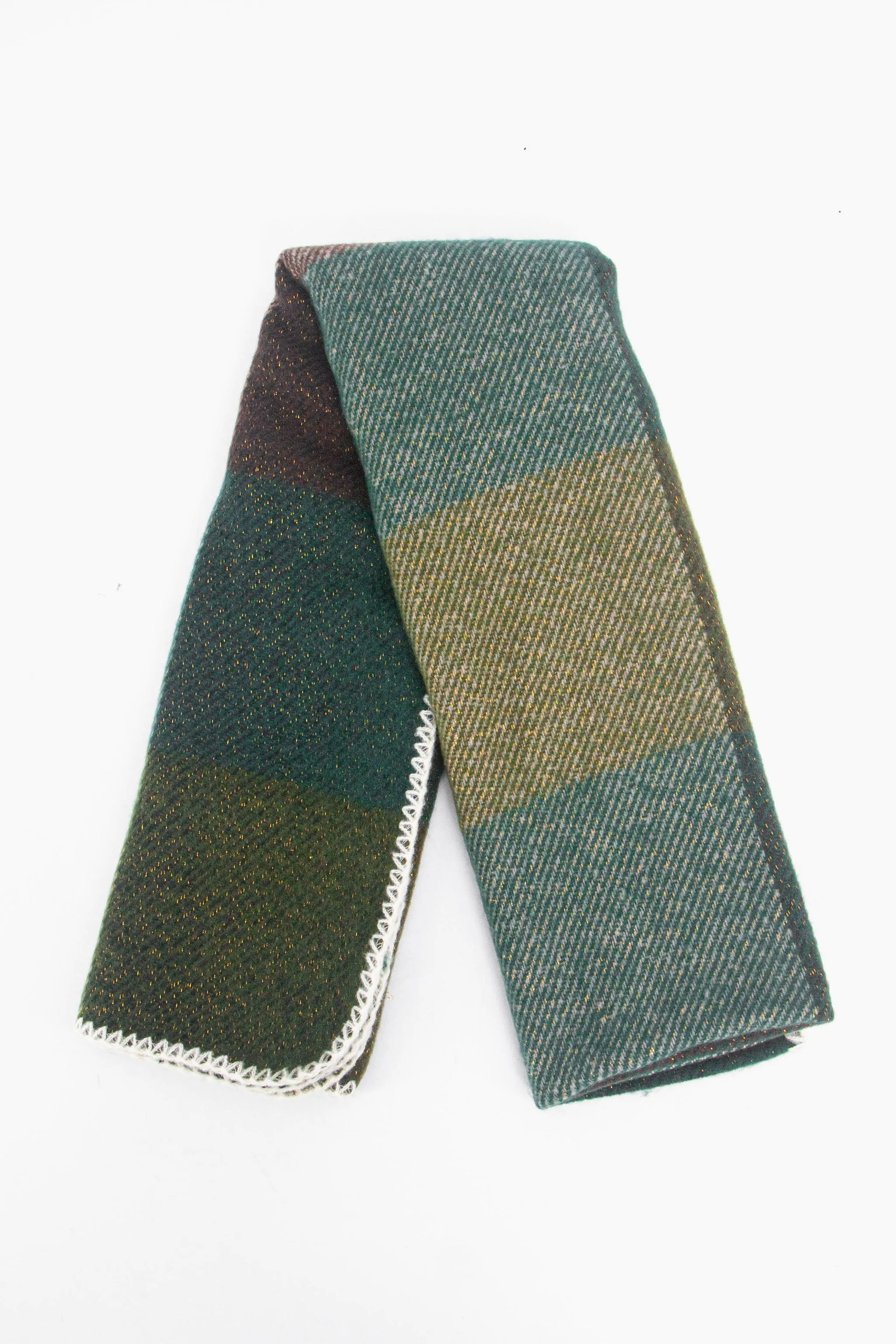 Logan Heavyweight Scarf - Green, Check