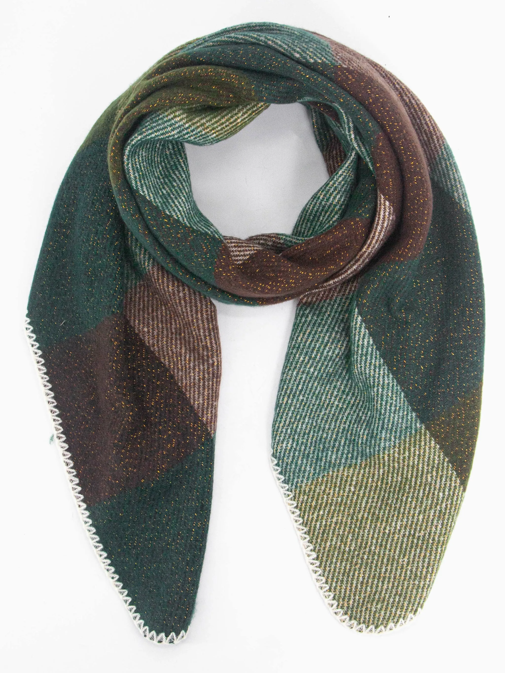 Logan Heavyweight Scarf - Green, Check