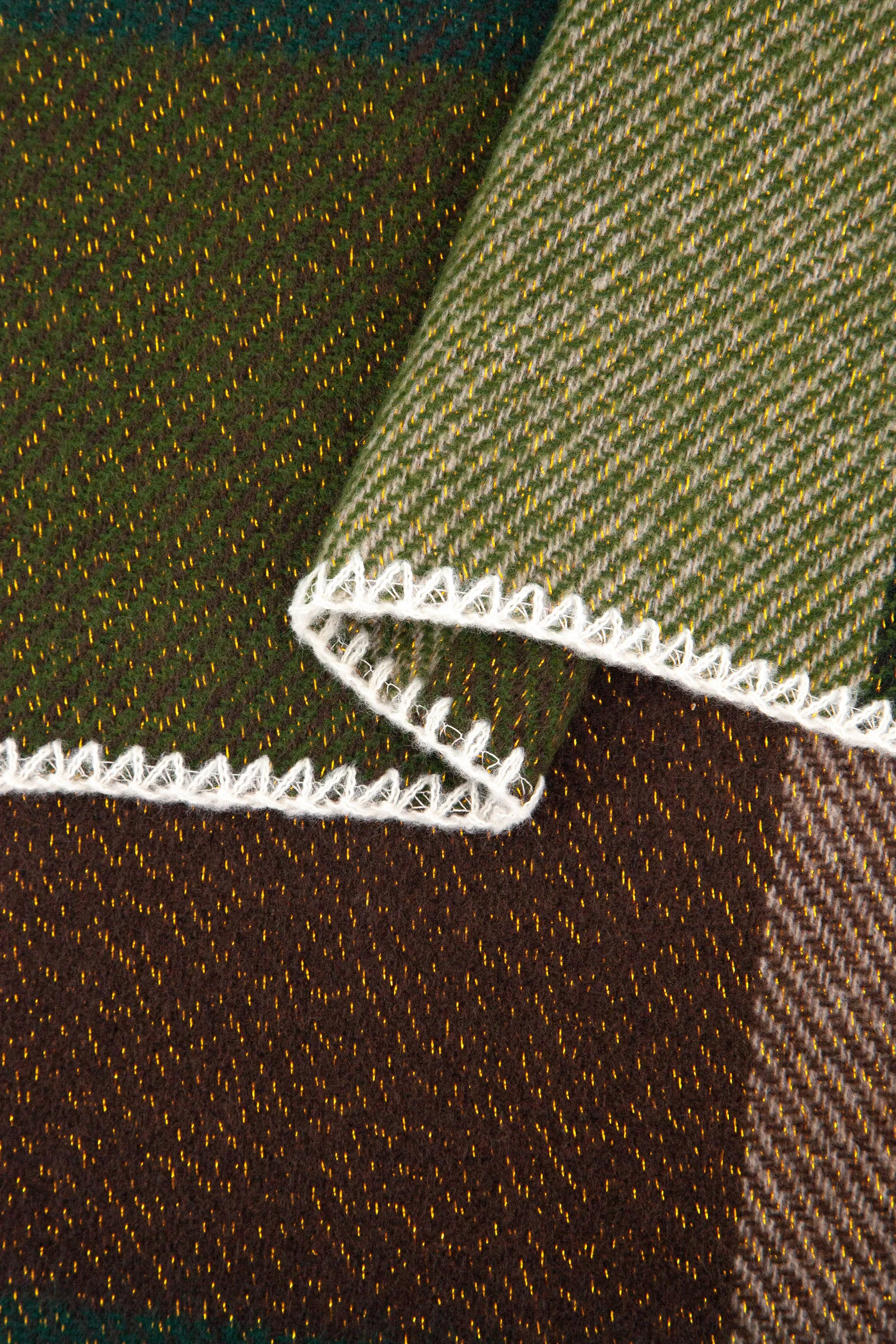 Logan Heavyweight Scarf - Green, Check