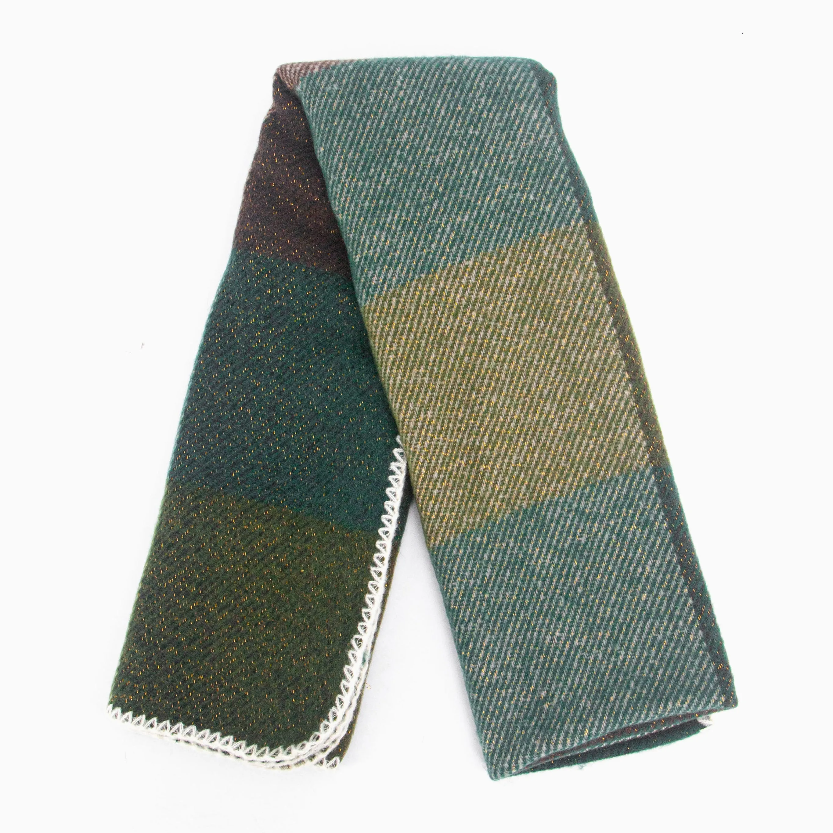 Logan Heavyweight Scarf - Green, Check
