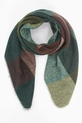 Logan Heavyweight Scarf - Green, Check