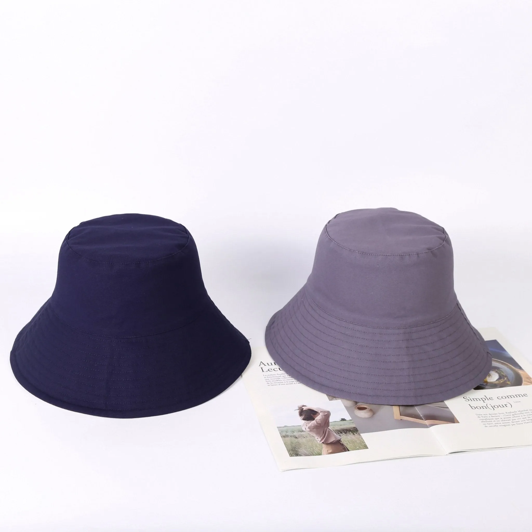 M-XXL Reversible Unisex Wide Brim Bucket Hat