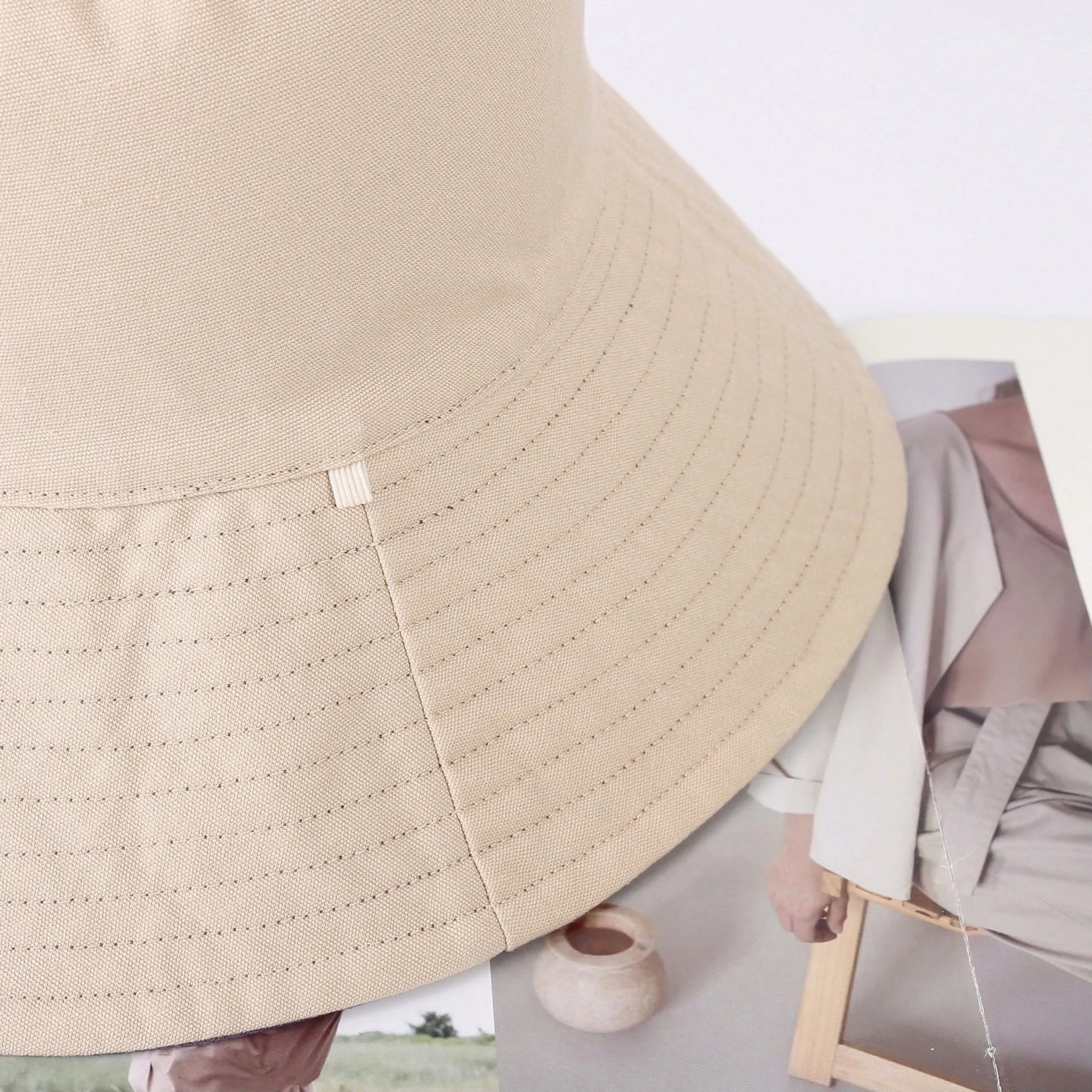 M-XXL Reversible Unisex Wide Brim Bucket Hat