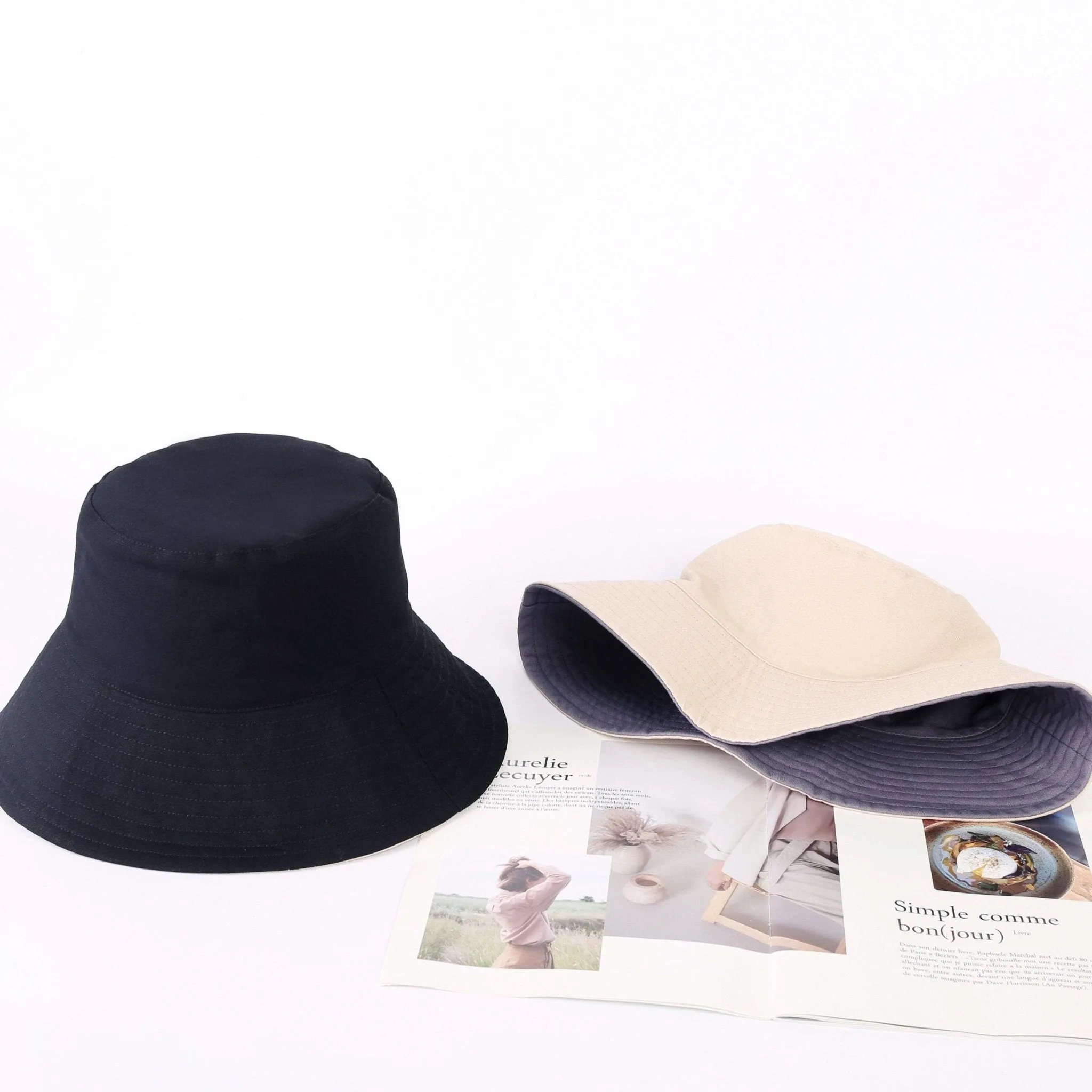 M-XXL Reversible Unisex Wide Brim Bucket Hat