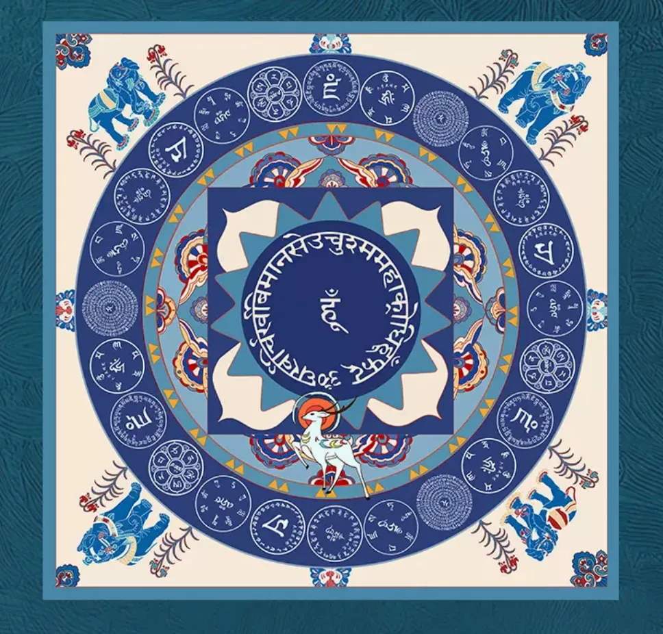 Mahapratisara Mantra & Rainbow Treasure Turani Mantra Scarf