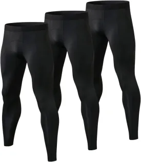 Men's Compression Pants Athletic Leggings Active Running Tights Cycling Workout Base Layer Pants