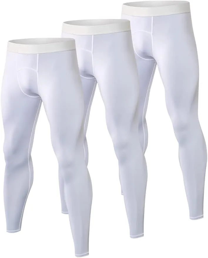 Men's Compression Pants Athletic Leggings Active Running Tights Cycling Workout Base Layer Pants