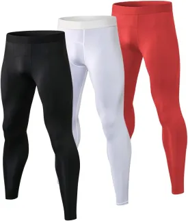 Men's Compression Pants Athletic Leggings Active Running Tights Cycling Workout Base Layer Pants