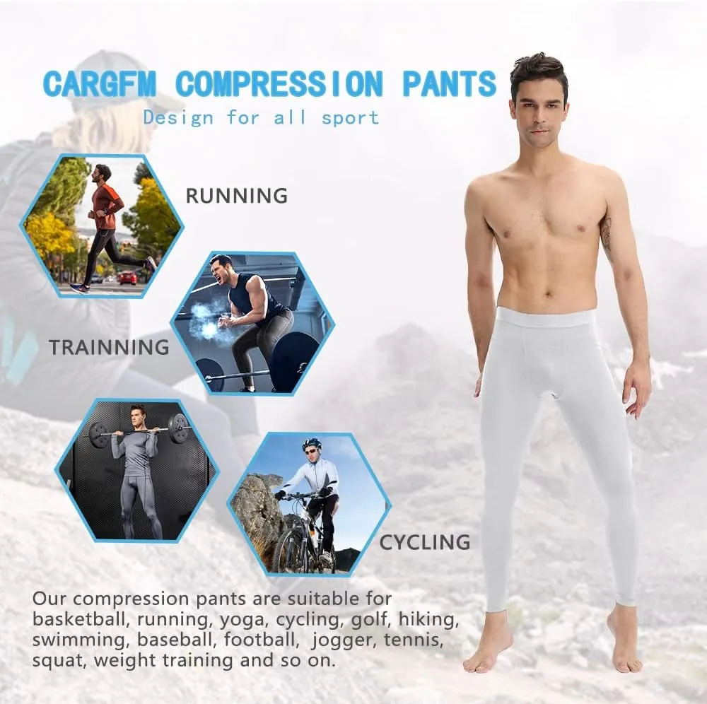 Men's Compression Pants Athletic Leggings Active Running Tights Cycling Workout Base Layer Pants
