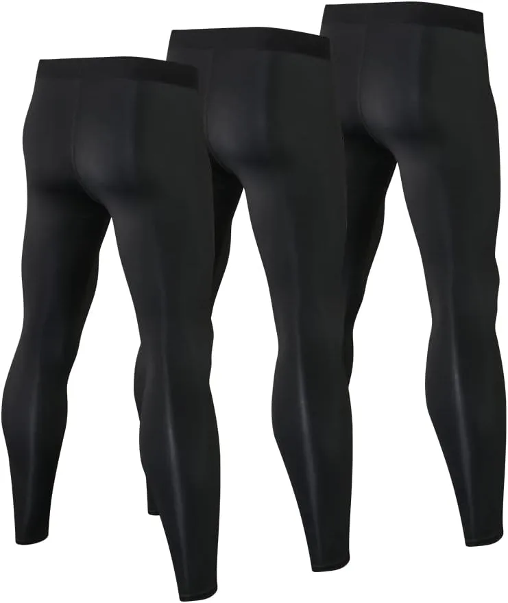 Men's Compression Pants Athletic Leggings Active Running Tights Cycling Workout Base Layer Pants