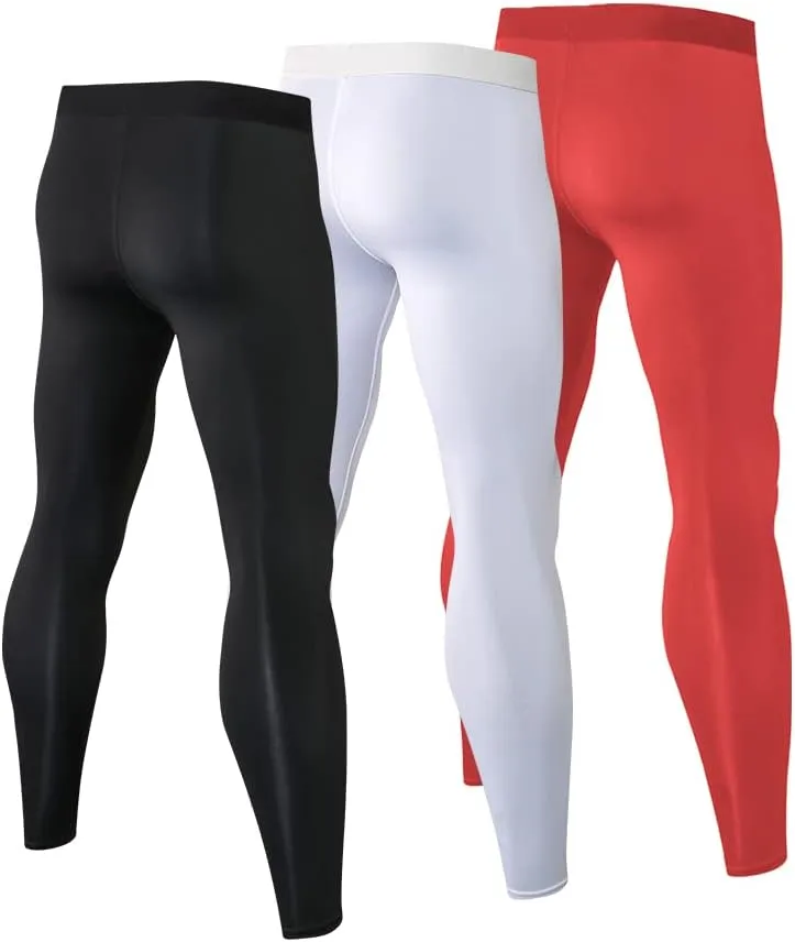 Men's Compression Pants Athletic Leggings Active Running Tights Cycling Workout Base Layer Pants