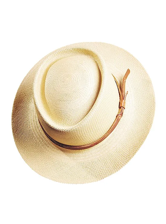 Panama Montecristi Hat - Gambler (Chemise) - (Grade 13-14)