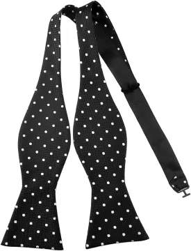 PenSee Mens Self Bow Tie Polka Dots Woven Silk Bow Ties