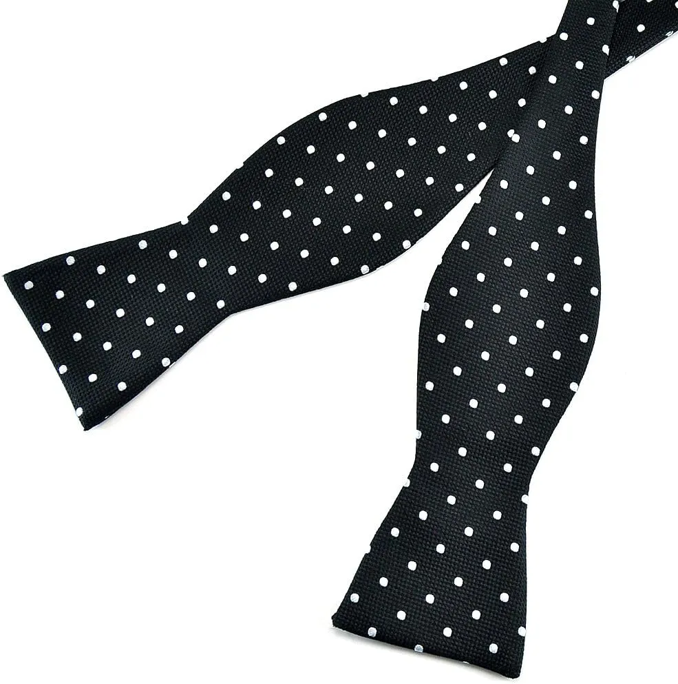 PenSee Mens Self Bow Tie Polka Dots Woven Silk Bow Ties