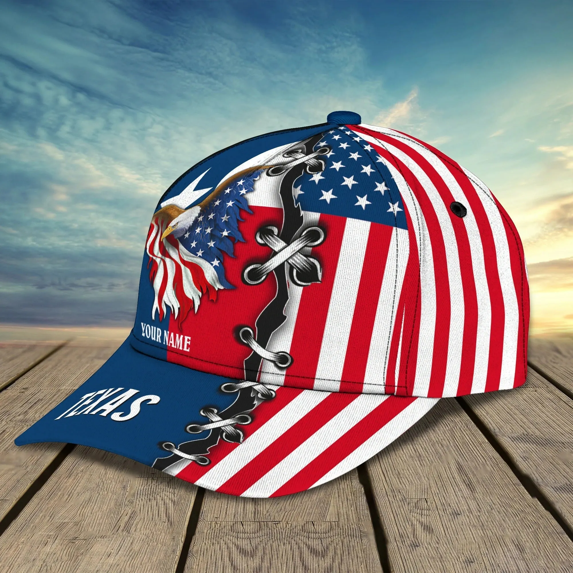 Personalized God Bless Texas 3D Full Print Baseball Cap, Texas American Pride Cap Hat, Texas Cap Hat