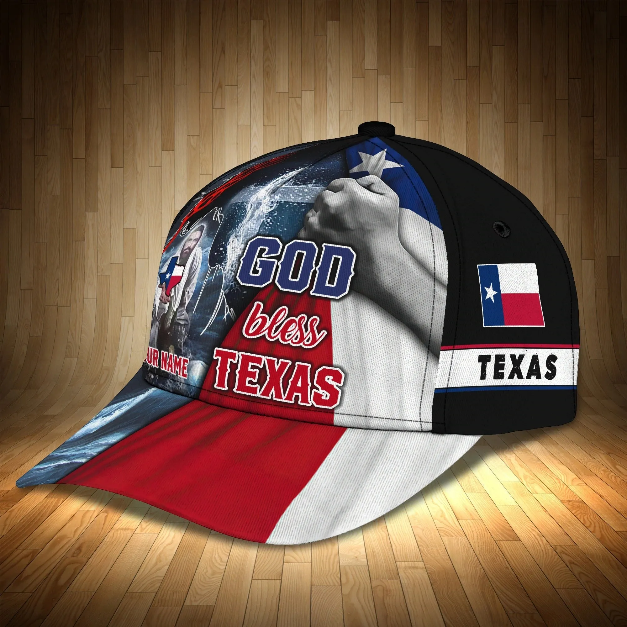 Personalized God Bless Texas 3D Full Print Baseball Cap, Texas American Pride Cap Hat, Texas Cap Hat
