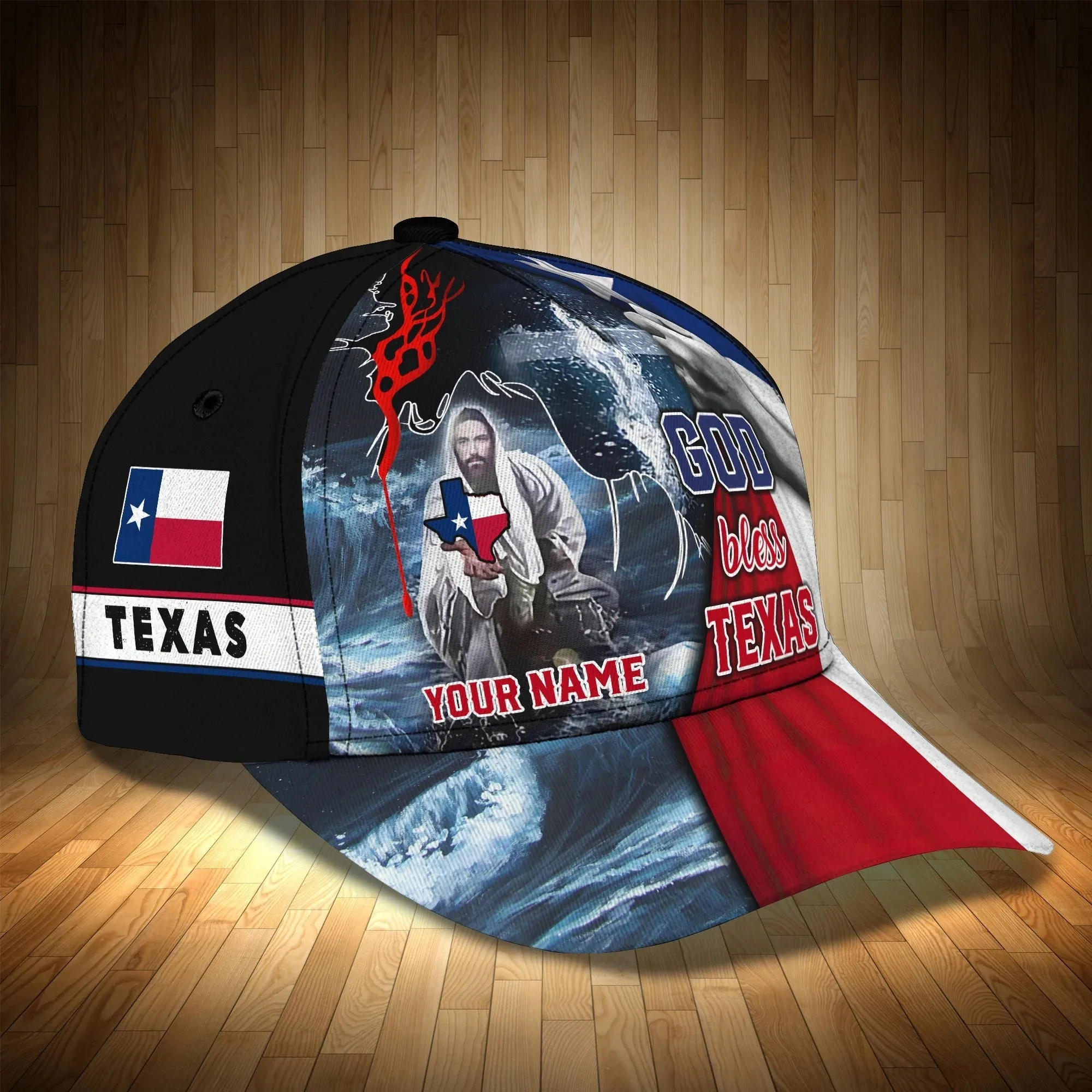 Personalized God Bless Texas 3D Full Print Baseball Cap, Texas American Pride Cap Hat, Texas Cap Hat