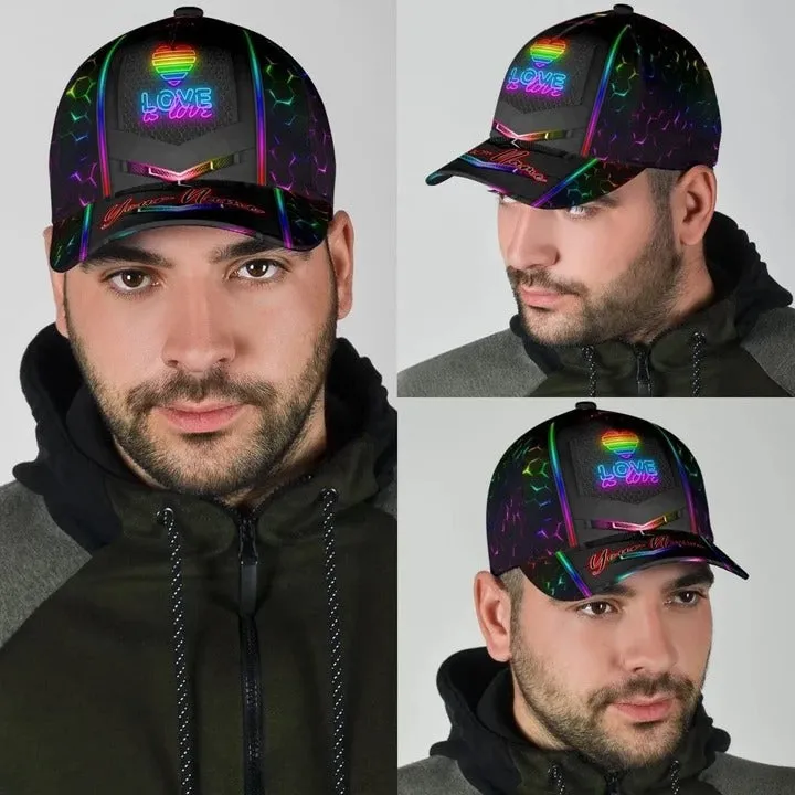 Personalized Pride Baseball Cap For Couple Gay, Lesbian Gifts, Color Of Life Lgbt 3D Baseball Cap Hat