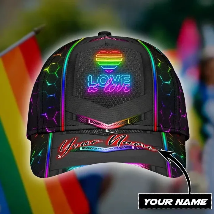 Personalized Pride Baseball Cap For Couple Gay, Lesbian Gifts, Color Of Life Lgbt 3D Baseball Cap Hat