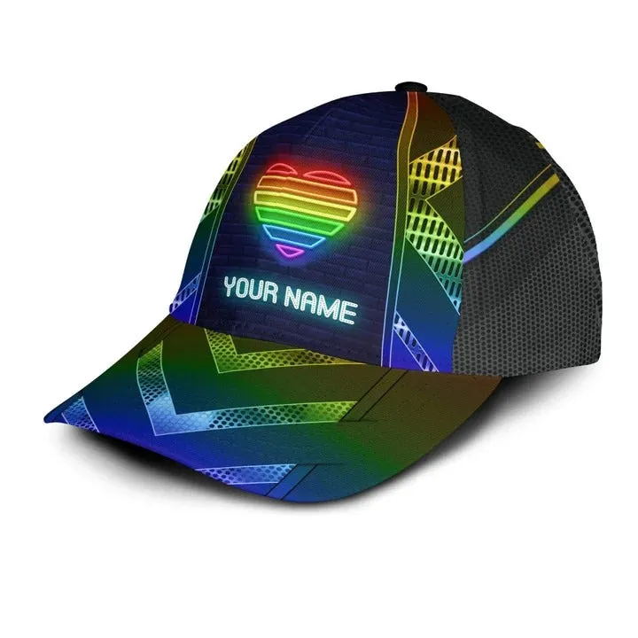 Personalized Pride Baseball Cap For Couple Gay, Lesbian Gifts, Color Of Life Lgbt 3D Baseball Cap Hat