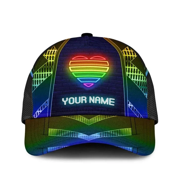 Personalized Pride Baseball Cap For Couple Gay, Lesbian Gifts, Color Of Life Lgbt 3D Baseball Cap Hat