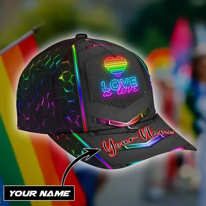 Personalized Pride Baseball Cap For Couple Gay, Lesbian Gifts, Color Of Life Lgbt 3D Baseball Cap Hat