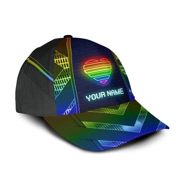 Personalized Pride Baseball Cap For Couple Gay, Lesbian Gifts, Color Of Life Lgbt 3D Baseball Cap Hat