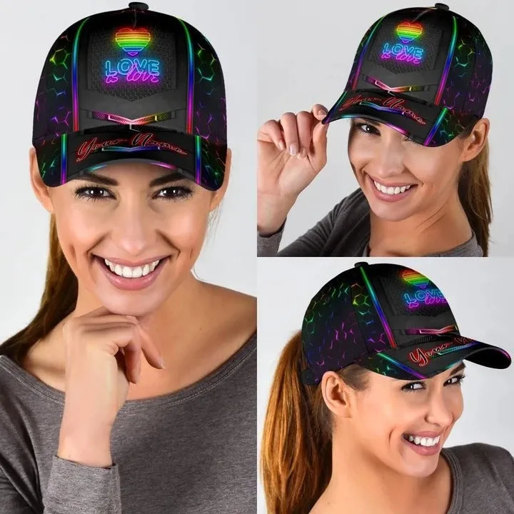 Personalized Pride Baseball Cap For Couple Gay, Lesbian Gifts, Color Of Life Lgbt 3D Baseball Cap Hat