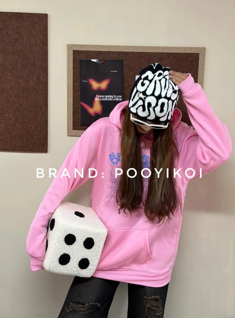 Pooyikoi Knitting Hat Men Women Quality Cap Warm Cap Harajuku Beanie Gothic Spider Pattern Wool Acrylic Y2k Knitted Hat