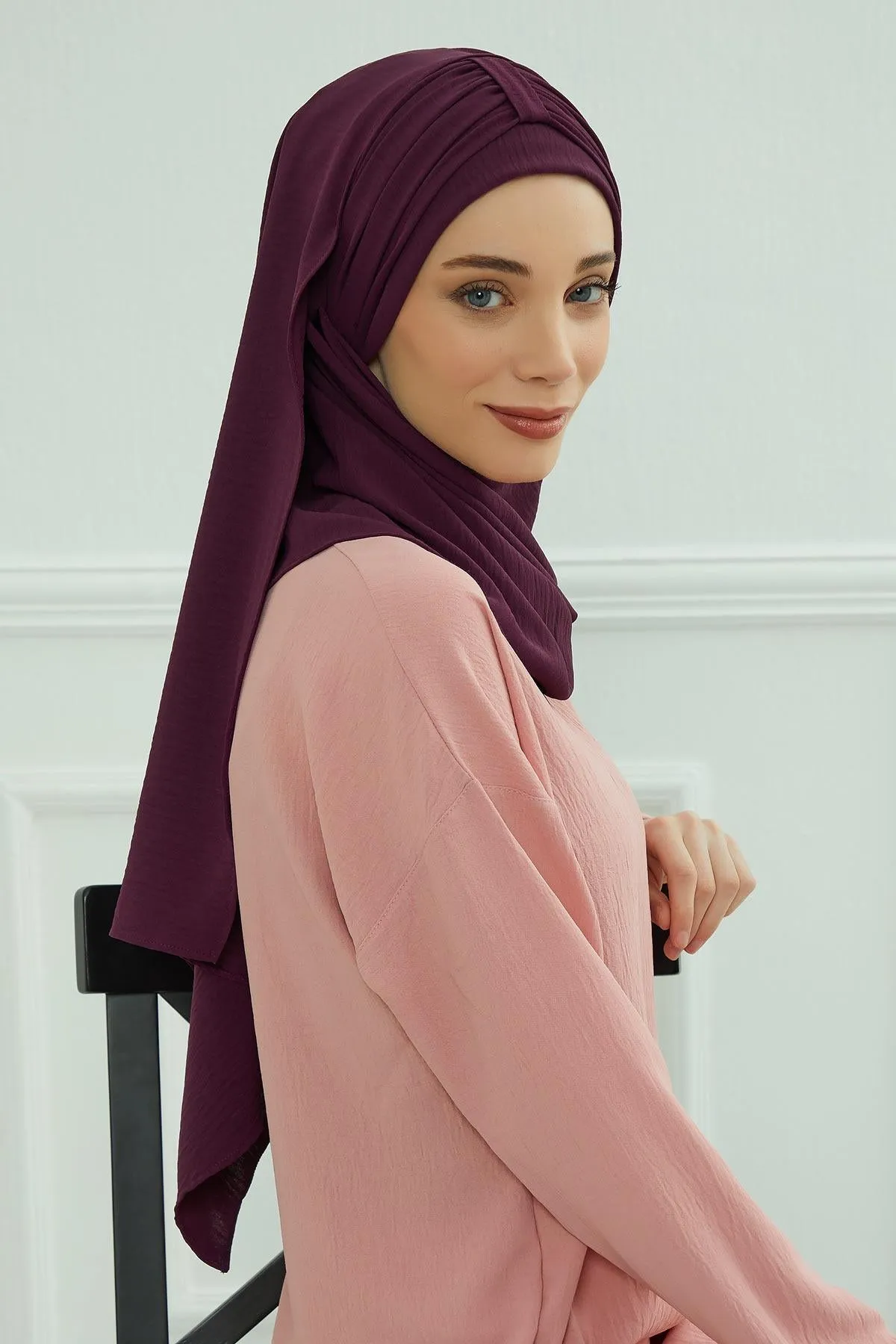 Practical Stylish Aerobin Shawl for Women, Effortless Aerobin Instant Shawl, Breathable Pleated Women Shawl Headscarf Lightweight,CPS-91