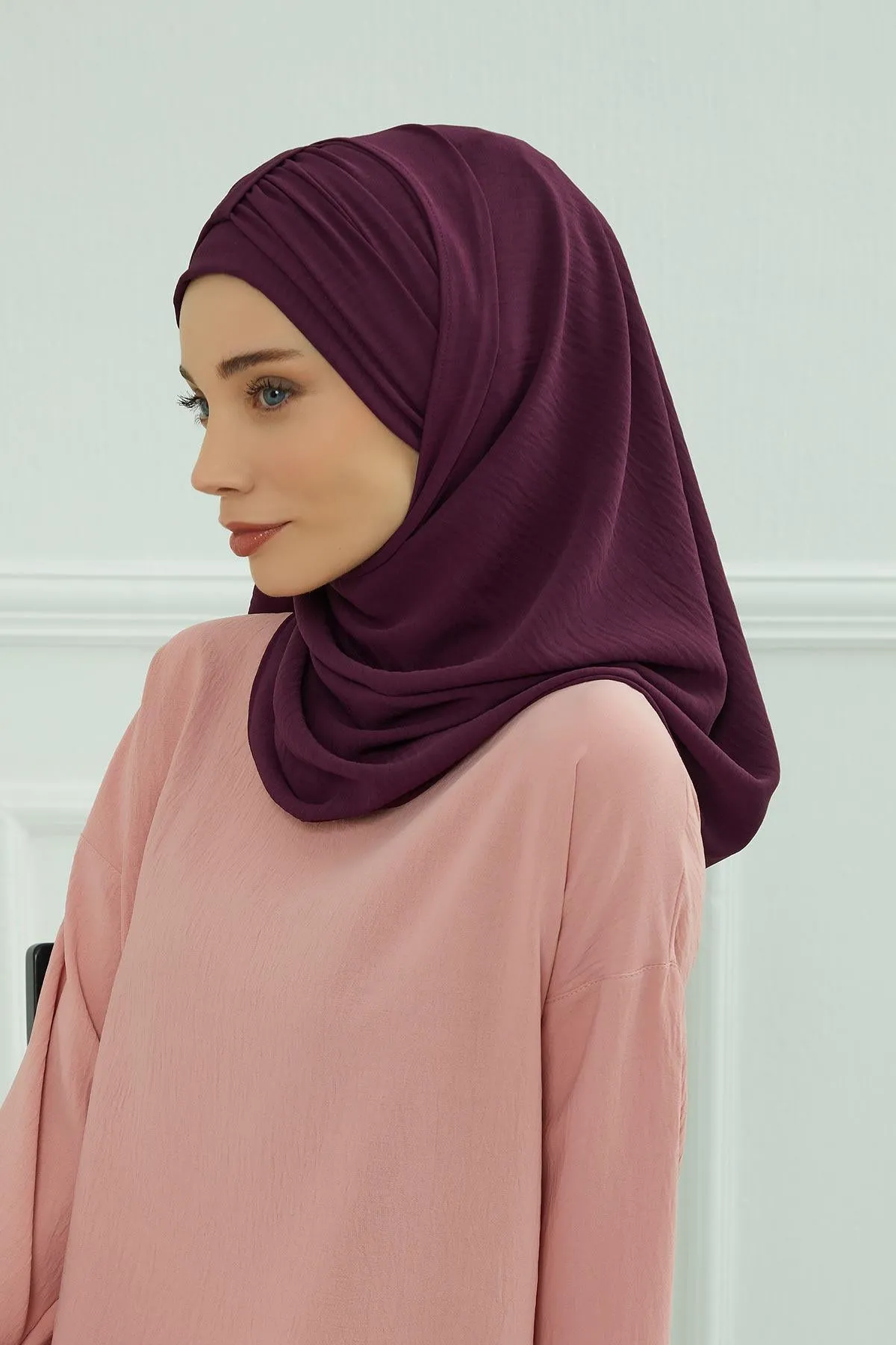Practical Stylish Aerobin Shawl for Women, Effortless Aerobin Instant Shawl, Breathable Pleated Women Shawl Headscarf Lightweight,CPS-91
