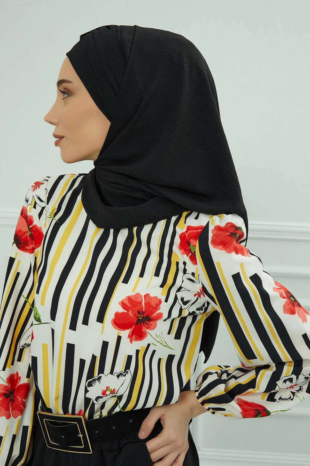 Practical Stylish Aerobin Shawl for Women, Effortless Aerobin Instant Shawl, Breathable Pleated Women Shawl Headscarf Lightweight,CPS-91