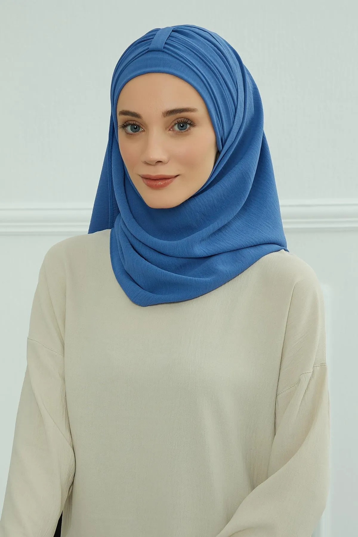 Practical Stylish Aerobin Shawl for Women, Effortless Aerobin Instant Shawl, Breathable Pleated Women Shawl Headscarf Lightweight,CPS-91