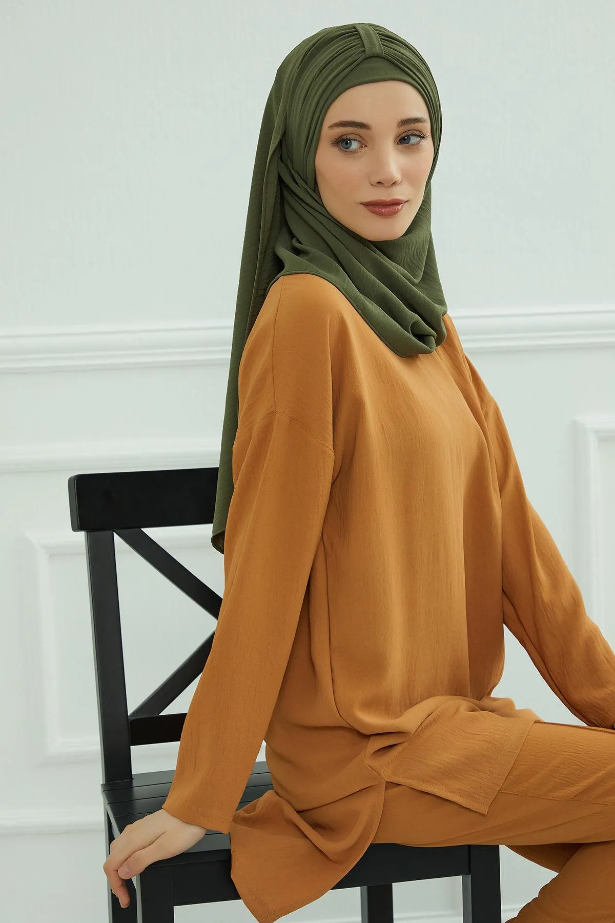 Practical Stylish Aerobin Shawl for Women, Effortless Aerobin Instant Shawl, Breathable Pleated Women Shawl Headscarf Lightweight,CPS-91