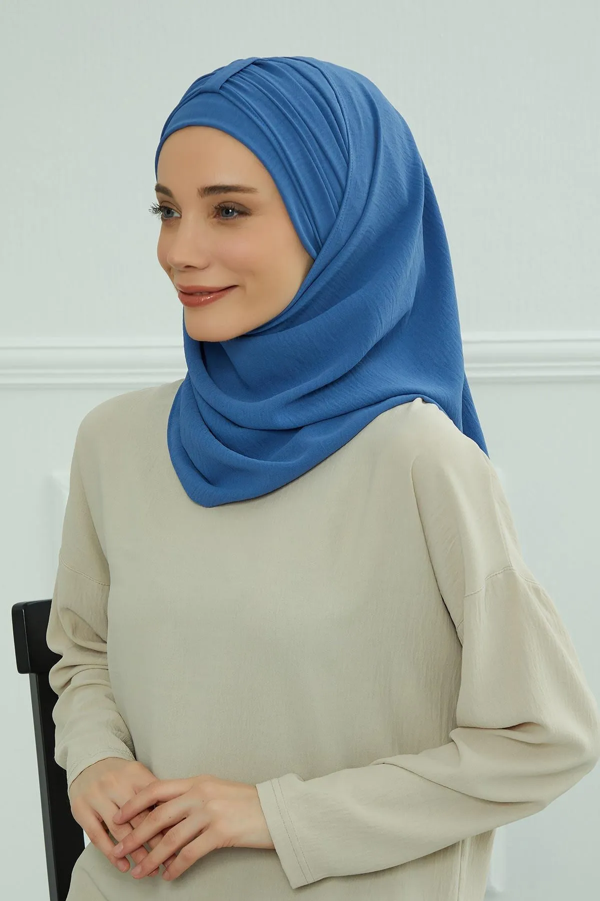 Practical Stylish Aerobin Shawl for Women, Effortless Aerobin Instant Shawl, Breathable Pleated Women Shawl Headscarf Lightweight,CPS-91