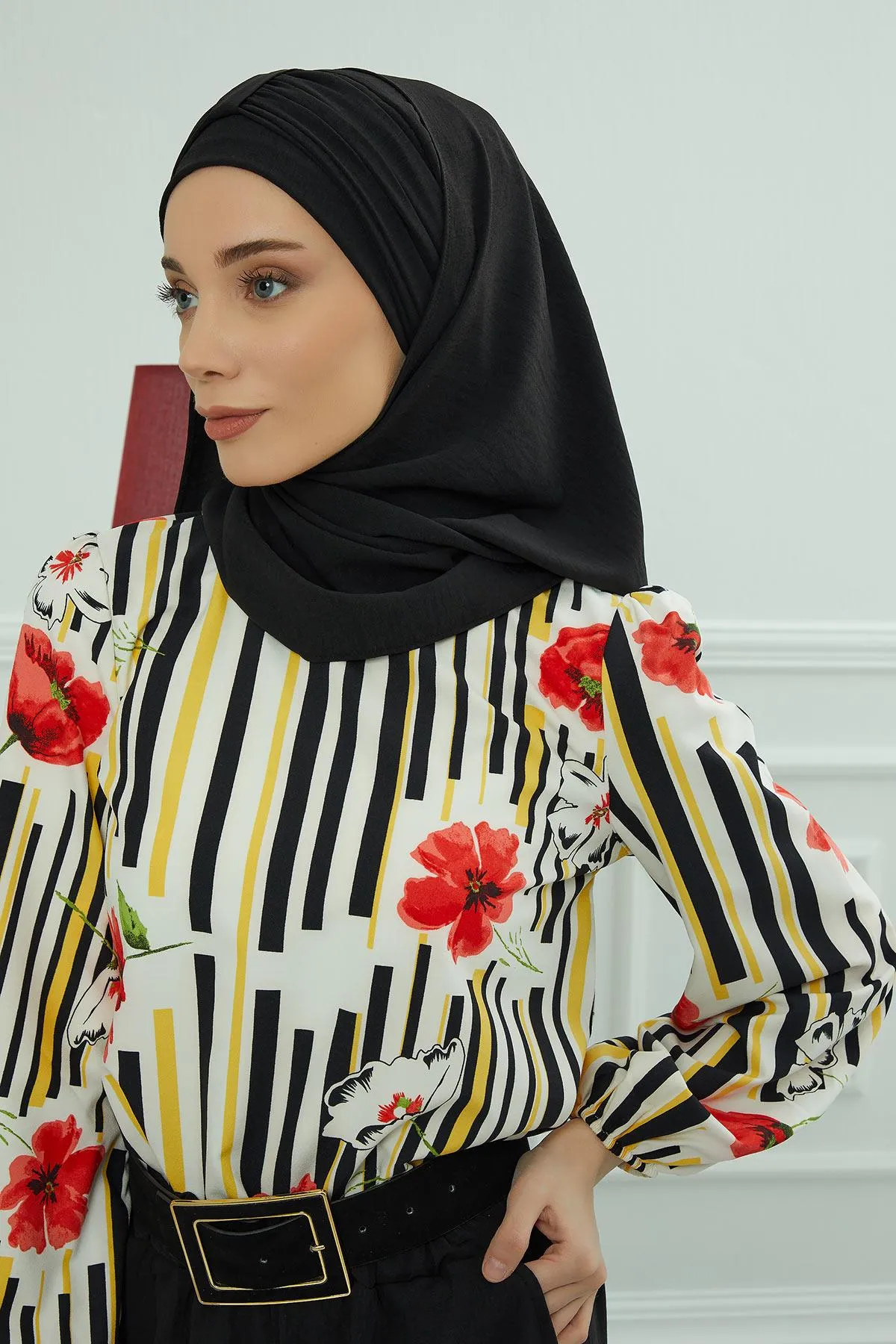 Practical Stylish Aerobin Shawl for Women, Effortless Aerobin Instant Shawl, Breathable Pleated Women Shawl Headscarf Lightweight,CPS-91