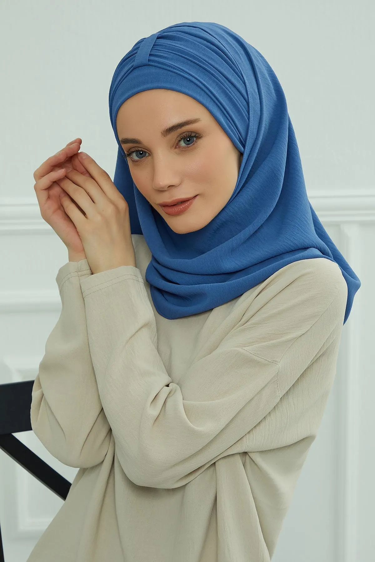 Practical Stylish Aerobin Shawl for Women, Effortless Aerobin Instant Shawl, Breathable Pleated Women Shawl Headscarf Lightweight,CPS-91
