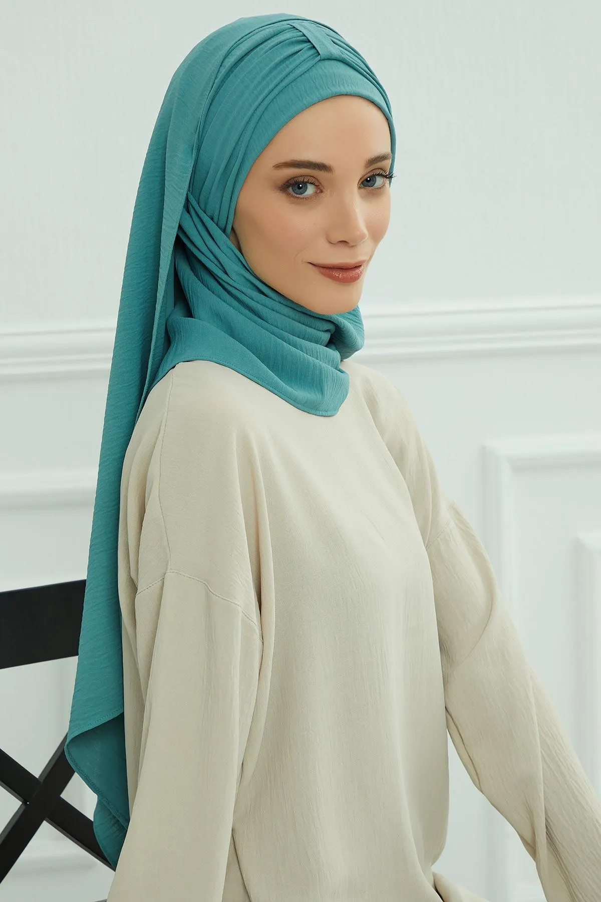 Practical Stylish Aerobin Shawl for Women, Effortless Aerobin Instant Shawl, Breathable Pleated Women Shawl Headscarf Lightweight,CPS-91