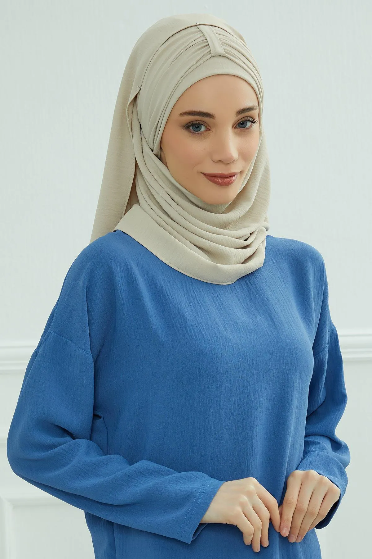 Practical Stylish Aerobin Shawl for Women, Effortless Aerobin Instant Shawl, Breathable Pleated Women Shawl Headscarf Lightweight,CPS-91