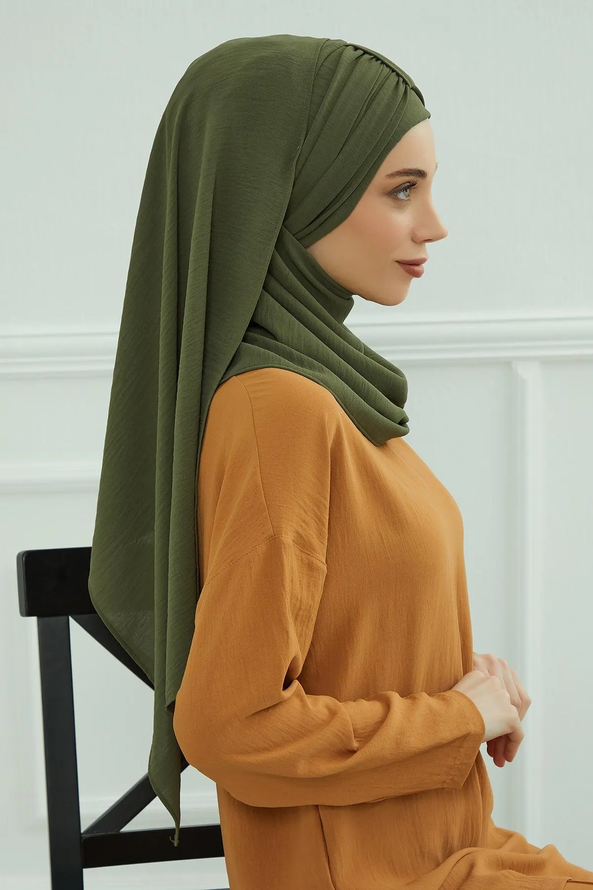 Practical Stylish Aerobin Shawl for Women, Effortless Aerobin Instant Shawl, Breathable Pleated Women Shawl Headscarf Lightweight,CPS-91