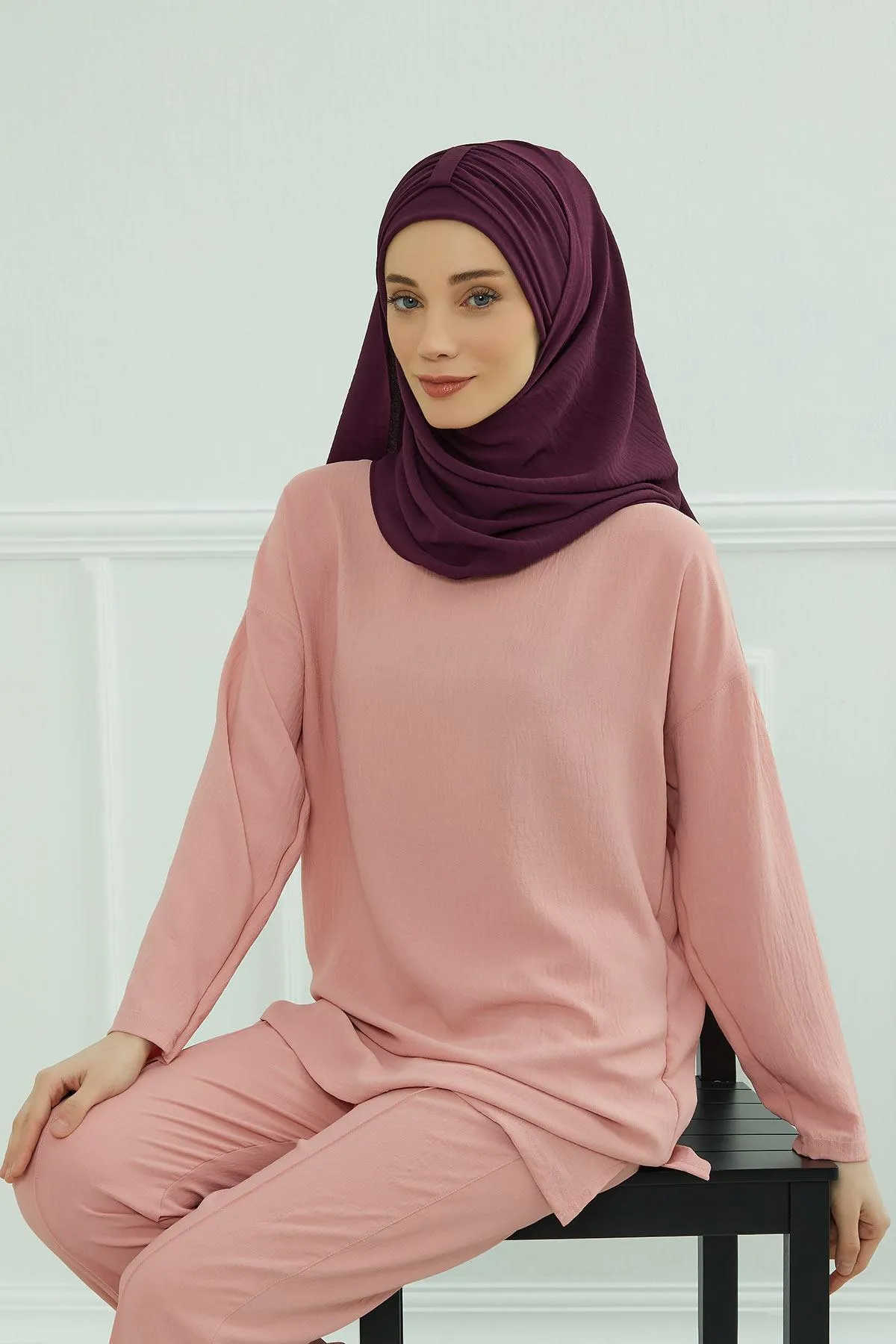 Practical Stylish Aerobin Shawl for Women, Effortless Aerobin Instant Shawl, Breathable Pleated Women Shawl Headscarf Lightweight,CPS-91