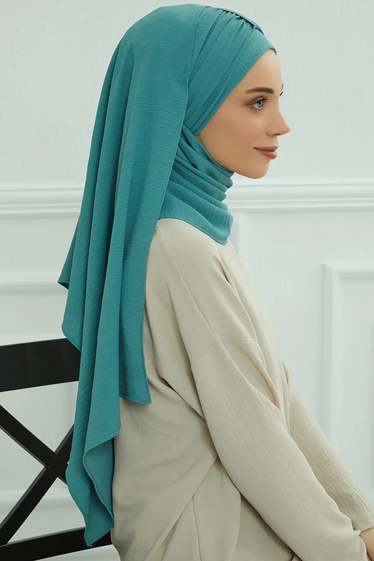 Practical Stylish Aerobin Shawl for Women, Effortless Aerobin Instant Shawl, Breathable Pleated Women Shawl Headscarf Lightweight,CPS-91